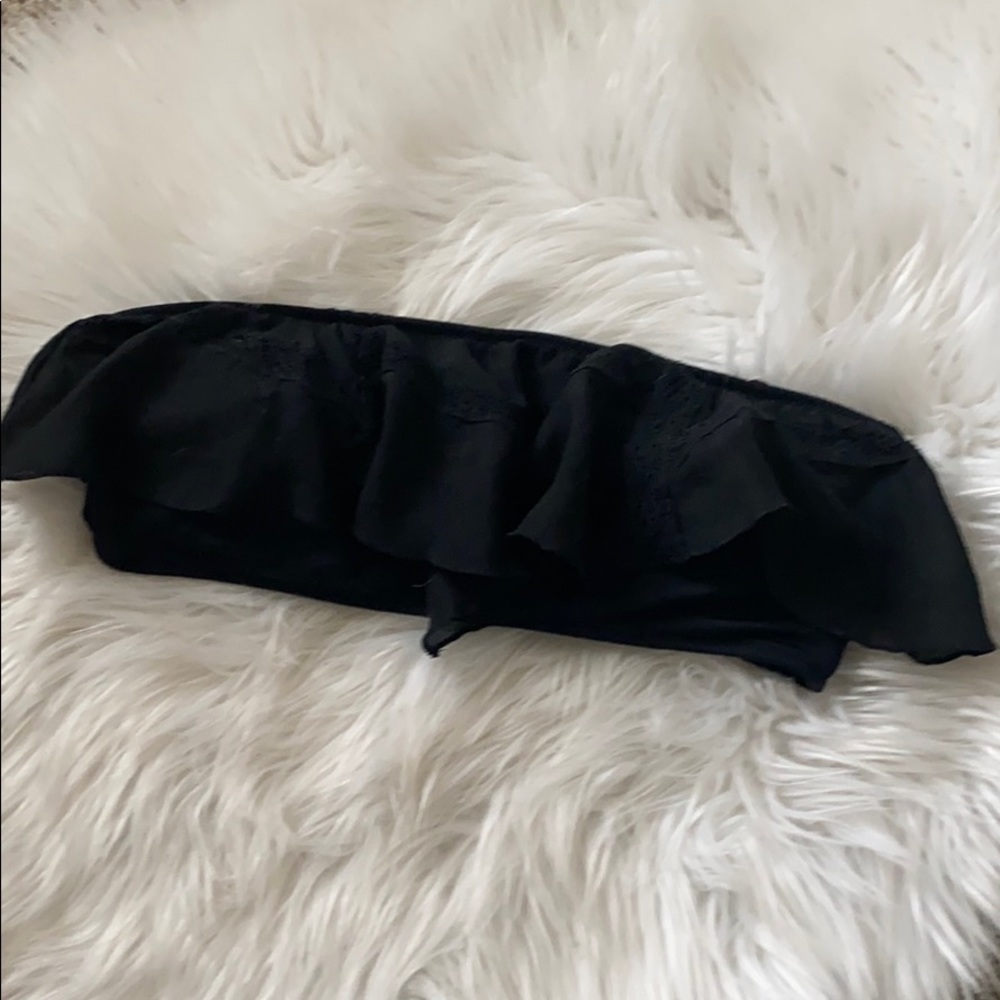 Black Bandeau Swim Top